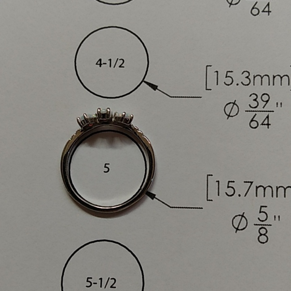 925 Sterling Silver Opal Ring - image 2